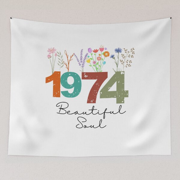 Item preview, 1974 Floral Beautiful Soul Birthday Design designed and sold by FlareCraftStudio.