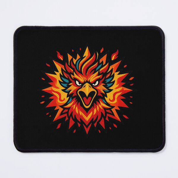 Item preview, Retro Comic Style Fiery Phoenix Head designed and sold by MarCinu Art.