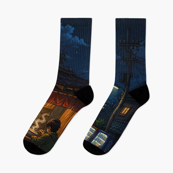 Item preview, Japanese Pixel Art: Midnight Ramen Glow designed and sold by bapupa.