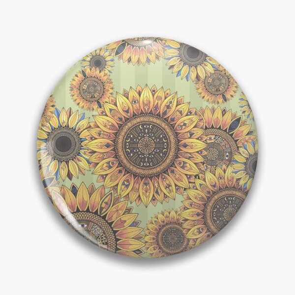 Item preview, Occult Helianthus - Sacred Geometry Sunflower Mandala Pattern Art designed and sold by FreiherrPK.
