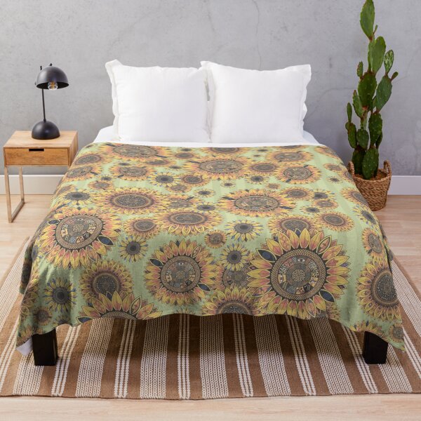 Item preview, Occult Helianthus - Sacred Geometry Sunflower Mandala Pattern Art designed and sold by FreiherrPK.