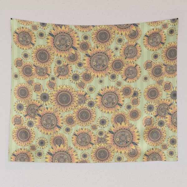 Item preview, Occult Helianthus - Sacred Geometry Sunflower Mandala Pattern Art designed and sold by FreiherrPK.