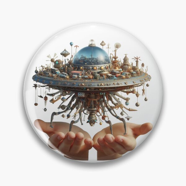 Item preview, Hands Holding a Floating Future World designed and sold by AcruxUltra.