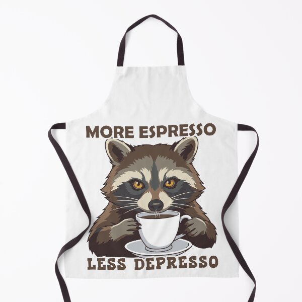 Item preview, More Espresso Less Depresso Funny Raccoon Coffee Lover designed and sold by TEEDESIGMSTUDIO.