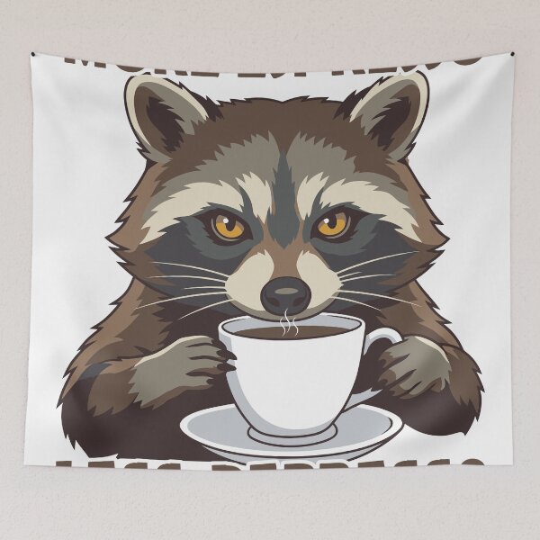 Item preview, More Espresso Less Depresso Funny Raccoon Coffee Lover designed and sold by TEEDESIGMSTUDIO.
