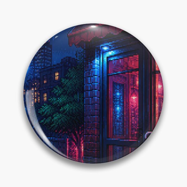 Item preview, Japanese Pixel Art: Rainy Convenience Stop designed and sold by bapupa.