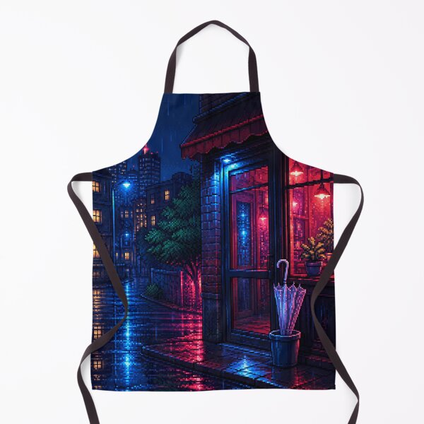 Item preview, Japanese Pixel Art: Rainy Convenience Stop designed and sold by bapupa.