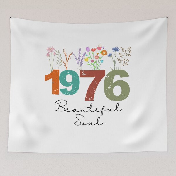Item preview, 1976 Floral Beautiful Soul Birthday Design designed and sold by FlareCraftStudio.