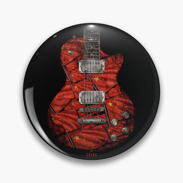 Item preview, Crimson Rhythm – China Flag Electric Guitar Art designed and sold by HexOne.