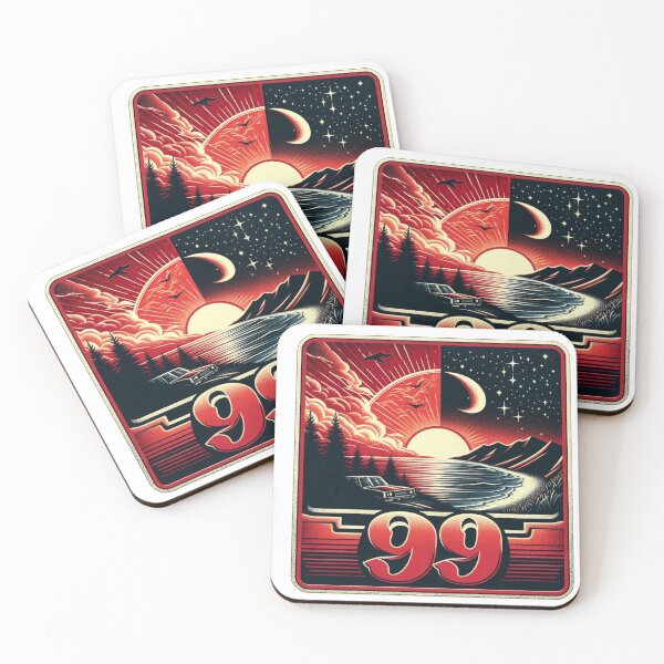Item preview, Retro Beach Sunset 99 Badge designed and sold by AcruxUltra.