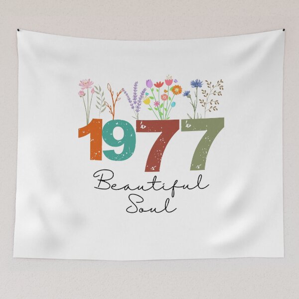 Item preview, 1977 Floral Beautiful Soul Birthday Design designed and sold by FlareCraftStudio.