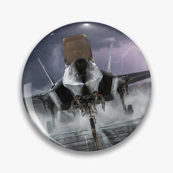 Item preview, F-35 Front-On Vertical Landing in Lightning Storm designed and sold by Airpower Art.