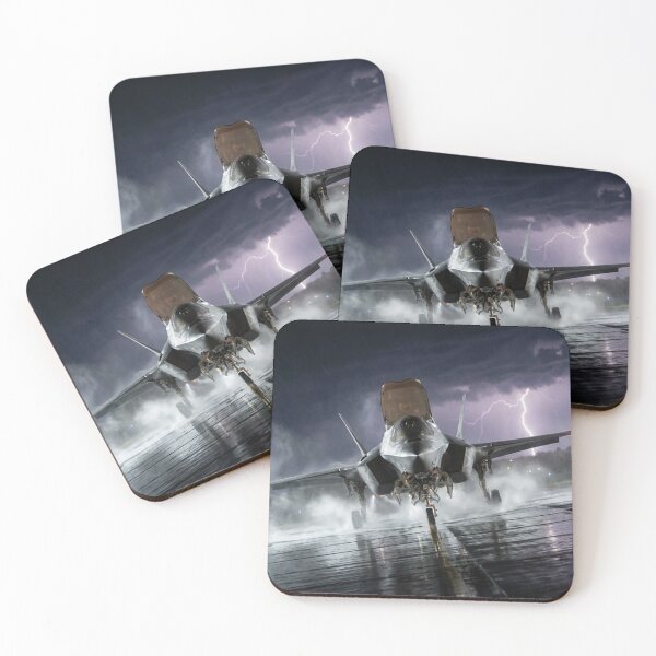 Item preview, F-35 Front-On Vertical Landing in Lightning Storm designed and sold by Airpower Art.