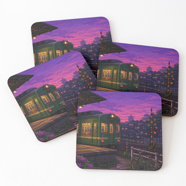 Item preview, Japanese Pixel Art: Suburban Rail Twilight designed and sold by bapupa.