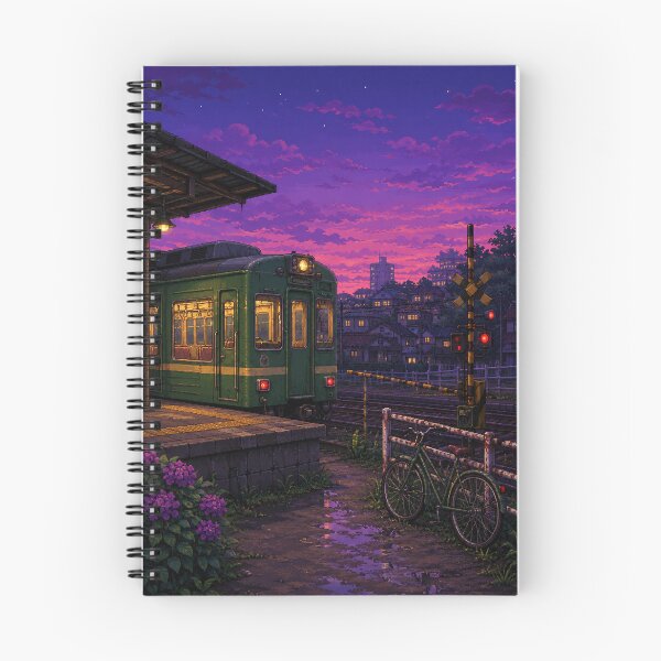 Item preview, Japanese Pixel Art: Suburban Rail Twilight designed and sold by bapupa.
