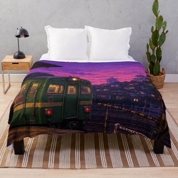 Item preview, Japanese Pixel Art: Suburban Rail Twilight designed and sold by bapupa.