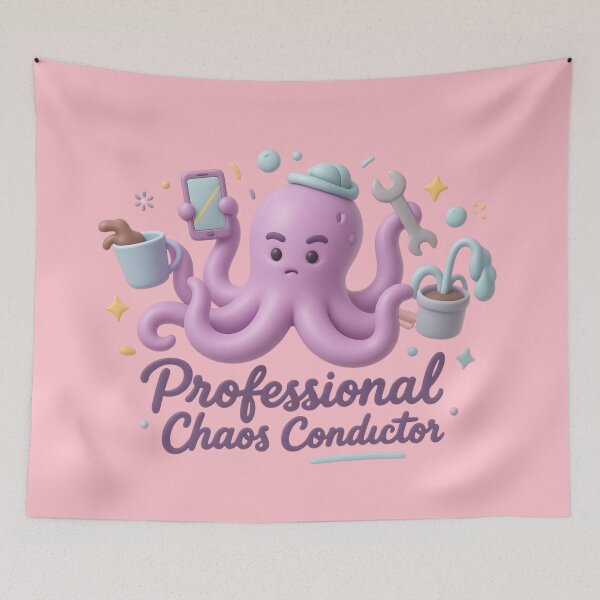 Item preview, Cute Chaos Conductor Octopus designed and sold by MarCinu Art.