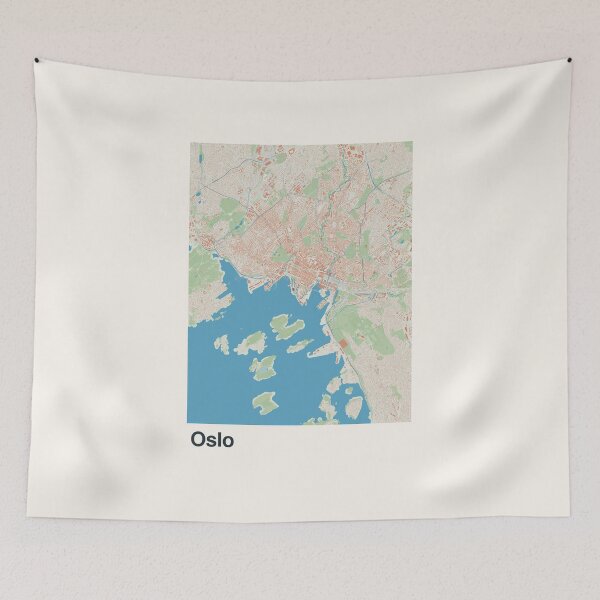 Artikelvorschau, Minimalistische Kartenkunst aus Oslo entworfen und verkauft von MapsNerd.