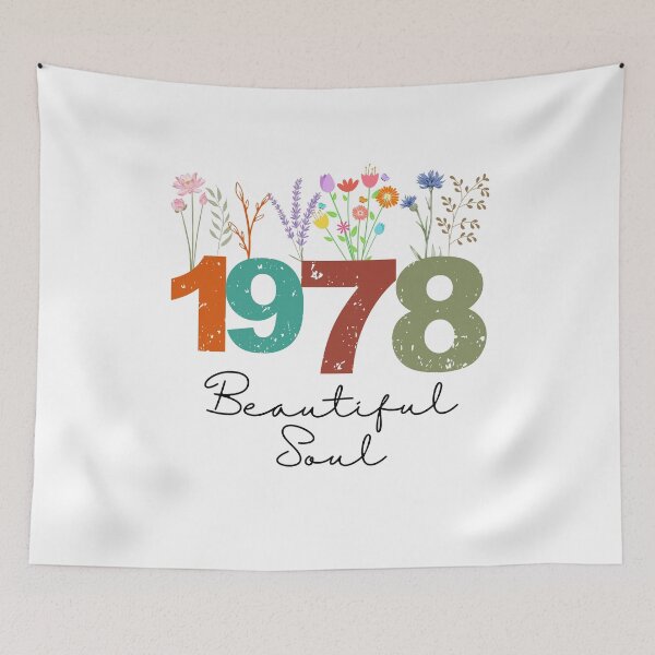 Item preview, 1978 Floral Beautiful Soul Birthday Design designed and sold by FlareCraftStudio.