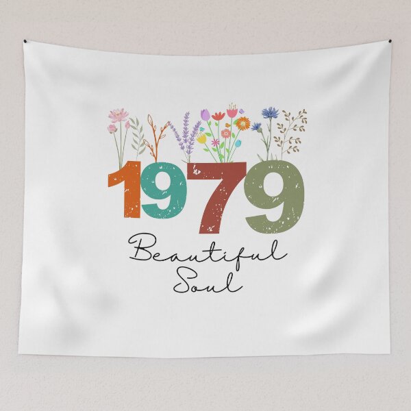Aperçu de l'œuvre Modèle d'anniversaire floral pour une belle âme de 1979 créée et vendue par FlareCraftStudio.