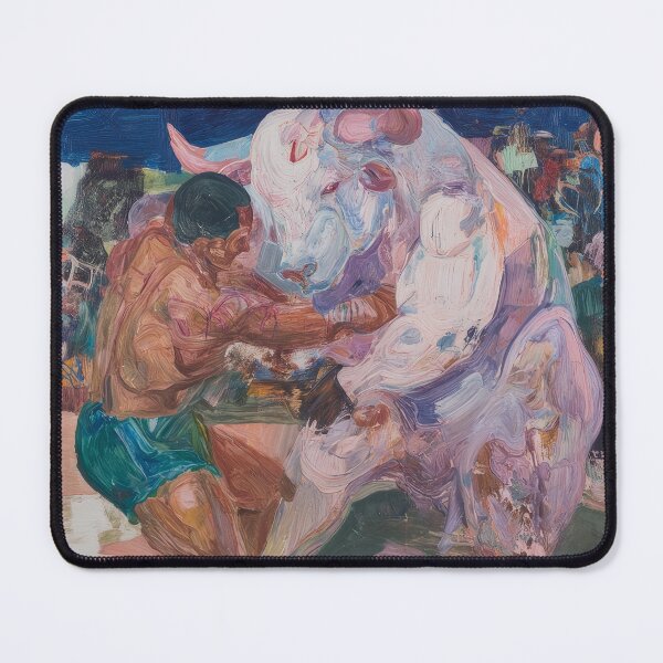 Item preview, Man Wrestling a White Bull designed and sold by that summer of ours.