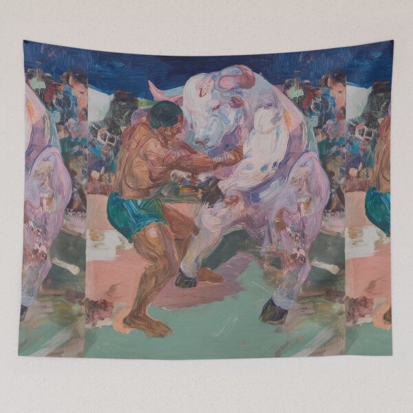 Item preview, Man Wrestling a White Bull designed and sold by that summer of ours.