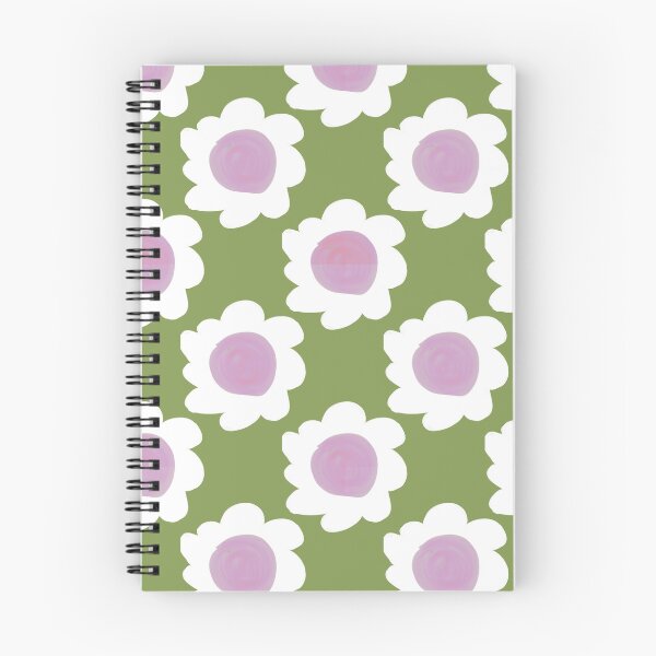 Item preview, Scandi Matcha Green Lilac Daisy Mid Century Retro Pattern designed and sold by CaramelCo.