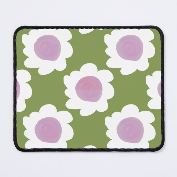 Item preview, Scandi Matcha Green Lilac Daisy Mid Century Retro Pattern designed and sold by CaramelCo.