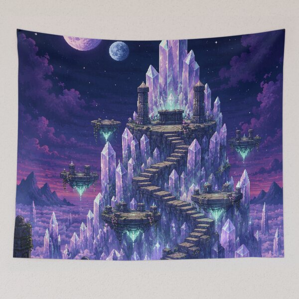 Item preview, Arte pixelado de JRPG: Santuario de la Cima de Cristal designed and sold by bapupa.