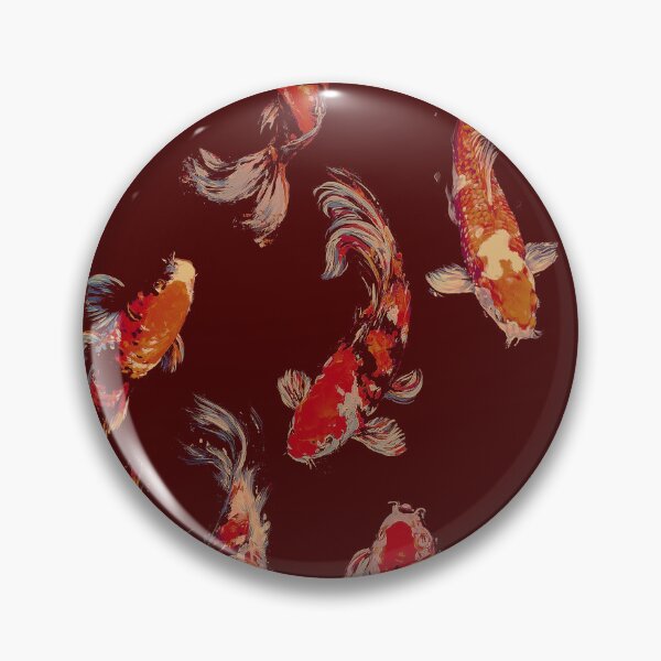 Item preview, Nocturnal Koi Symphony - Crimson & Deep Burgundy designed and sold by Lidra Zehcnas.
