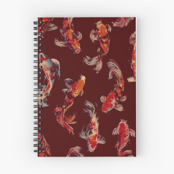 Item preview, Nocturnal Koi Symphony - Crimson & Deep Burgundy designed and sold by Lidra Zehcnas.