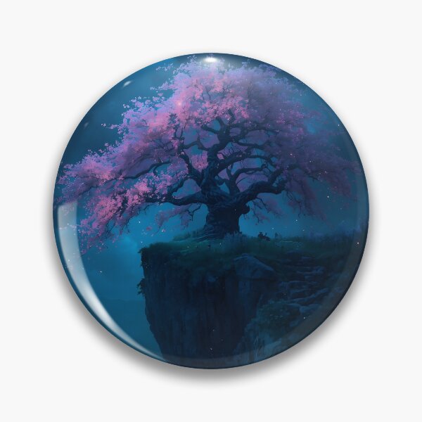 Item preview, Bioluminescent Tree of Life on Cliff Night Galaxy Wall Art designed and sold by Pyt27.