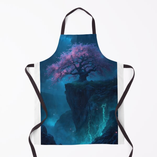 Item preview, Bioluminescent Tree of Life on Cliff Night Galaxy Wall Art designed and sold by Pyt27.