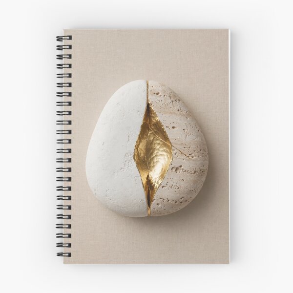 Item preview, Minimalist Japandi Kintsugi stone with gold designed and sold by NovarianDesign.