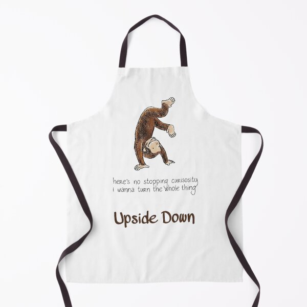 Item preview, Curious Monkey Upside Down Surfboard Funny Retro Adventure T-Shirt designed and sold by VelourEmber.