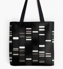 DNA Art Weiß auf Schwarz Tote Bag