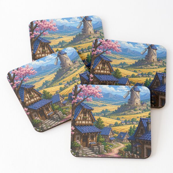 Item preview, JRPG Pixel Art: Petal Path Village designed and sold by bapupa.