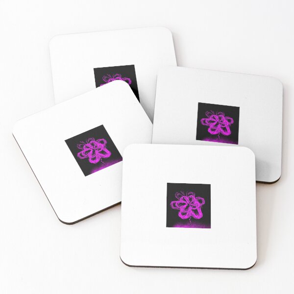 Item preview, Neon Magenta Dripping Flower on Black designed and sold by NylaInnerBloom.