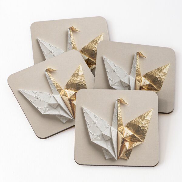 Item preview, Minimalist Japandi Split Origami Crane designed and sold by Novarian Gallery.