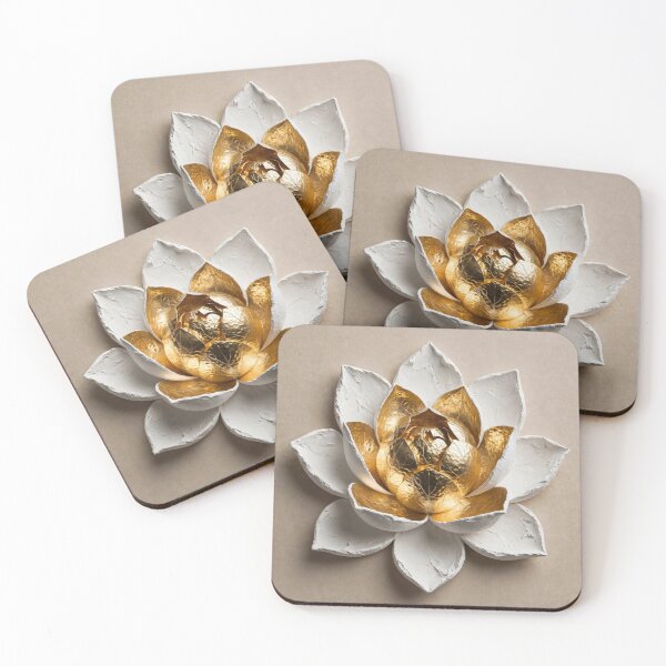 Item preview, Minimalist Japandi Gold Lotus Flower designed and sold by NovarianDesign.