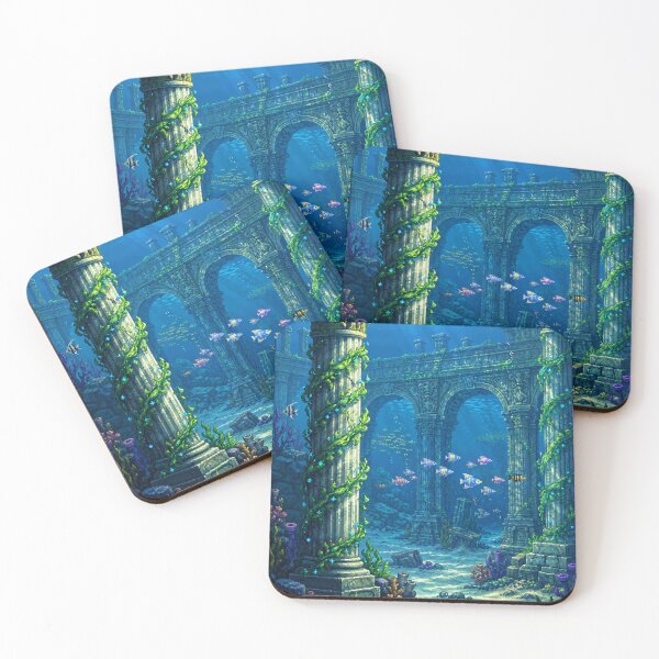 Item preview, JRPG Pixel Art: Sunken Coral Ruins designed and sold by bapupa.