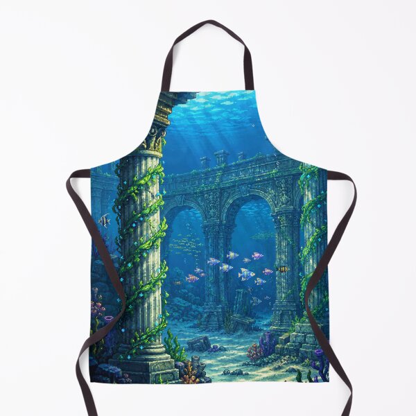 Item preview, Arte pixelado de JRPG: Ruinas de coral sumergidas designed and sold by bapupa.