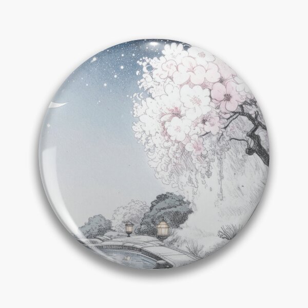 Item preview, Moonlit Sakura Garden with Lantern Reflections designed and sold by AcruxUltra.