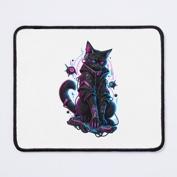 Item preview, Cyberpunk Cat — Neon Hacker designed and sold by Neerart.