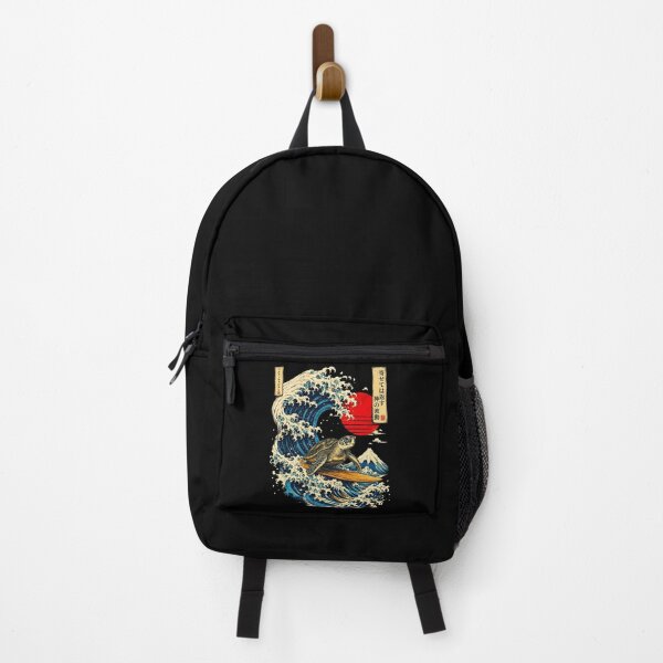 Item preview, Retro Surfing Sea Turtle Vintage Japanese Wave Art designed and sold by Vermanartist.