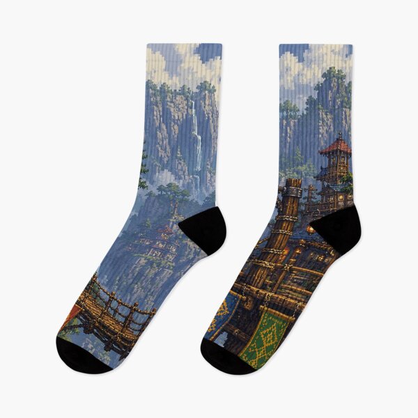 Item preview, Medieval Fantasy Pixel Art: Merchant Sky Bridge designed and sold by bapupa.