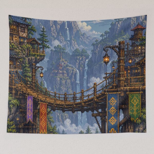 Item preview, Medieval Fantasy Pixel Art: Merchant Sky Bridge designed and sold by bapupa.