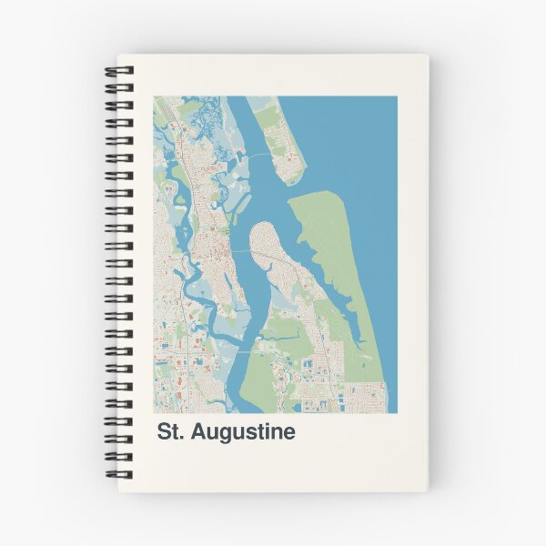 Item preview, St. Augustine Minimalistic Map Art designed and sold by MapsNerd.