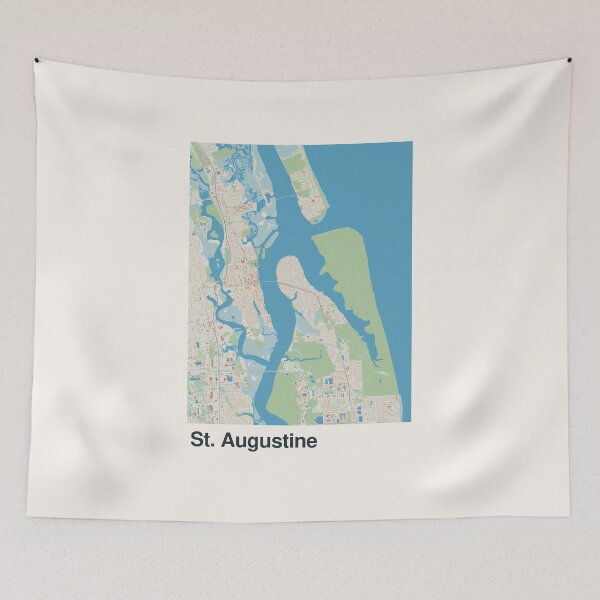 Item preview, St. Augustine Minimalistic Map Art designed and sold by MapsNerd.