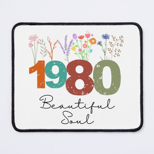 Item preview, 1980 Floral Beautiful Soul Birthday Design designed and sold by FlareCraftStudio.